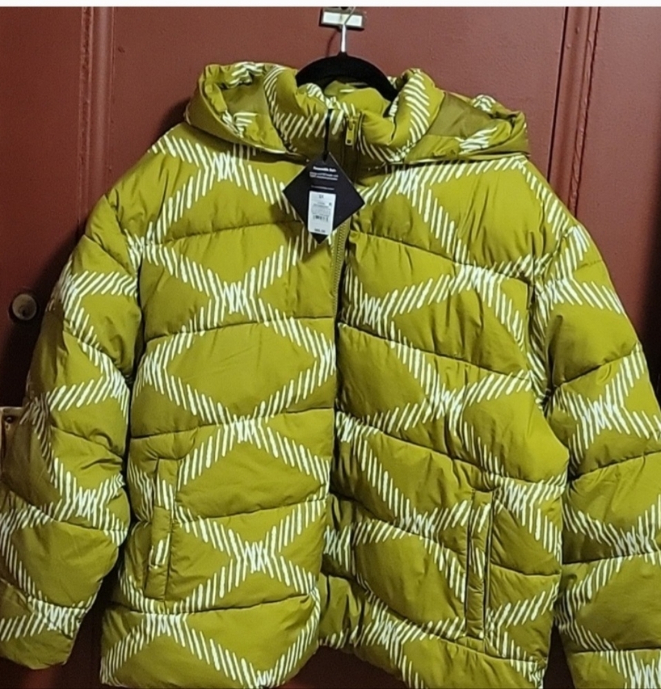 AVA & VIV GREEN DIAMOND LADIES SHORT PUFFER HOODIE JACKET SIZE 2X